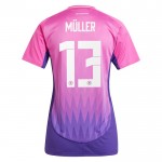 Nogometni Dresovi Njemačka Muller 13 Ženska Gostujući Euro 2024 Kratkih Rukava